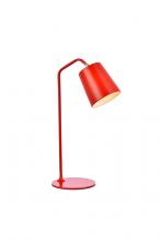  LD2366RED - Leroy 1 Light Red Table Lamp