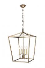  LD6008D17S - Maddox Collection Pendant D17 H24.25 Lt:4 Vintage Silver Finish