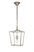  LD6008D9S - Maddox Collection Pendant D9.75 H14.5 Lt:1 Vintage Silver Finish