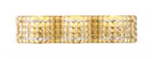  LD7016BR - Ollie 3 Light Brass and Clear Crystals Wall Sconce