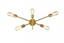  LD8022W24BR - Axel 5 Lights Brass Wall Sconce