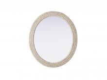 Elegant MR4C3642LN - Jute Rope Mirror 36''x42'' Linen White