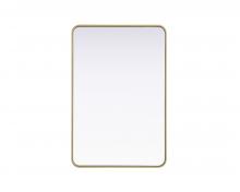 Elegant MR8A2842BRA - R Corner Mirror 28"x42"x2" Brass