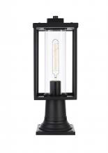 Elegant OD310P17BK - Outdoor Pole Light L6" H16.5" E6" L1 Black