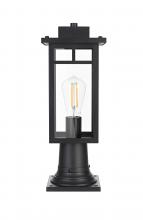 Elegant OD313P18BK - Outdoor Pole Light L6.5" W6.5" H17.5" L1 Black