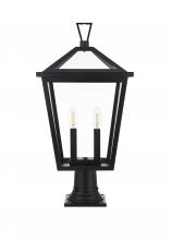 Elegant OD334P24BK - Outdoor Pole Light L12" W12" H24" L2 Black