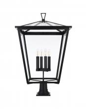 Elegant OD334P33BK - Outdoor Pole Light L20" W20" H32.5" L4 Black