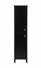 Elegant SC011665BK - Bath Storage Cabinet 2dr 16Wx22Dx65H black