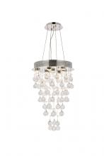 Elegant V2006D16C/RC - Galaxy 7 light Chrome Pendant Clear Royal Cut Crystal