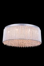 Elegant V2092F24C/RC - Influx 14 light Chrome Flush Mount Clear Royal Cut Crystal