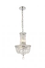 Elegant V2528D12C/RC - Tranquil 6 light Chrome Pendant Clear Royal Cut Crystal