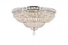 Elegant V2528F24C/RC - Tranquil 12 light Chrome Flush Mount Clear Royal Cut Crystal