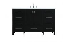 Elegant VF18854BK - Vanity Cabinet 9Dw2Dr 54x22x34 Black