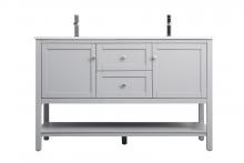 Elegant VF22254DGR - Vanity Cabinet 2dr 2dw W54"D21.5"H35" Grey