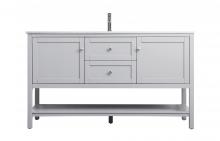 Elegant VF22260GR - Vanity Cabinet 2dr 1dw W60"D21.5"H35" Grey