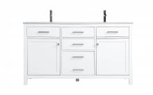  VF23360DWH - 60 Inch Double Bathroom Vanity in White