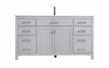 Elegant VF23360GR - Vanity Cabinet 2dr 6dw W60"xD22"xH34" Grey