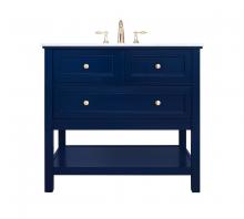 Elegant VF27036BL - 36 inch Single bathroom vanity in Blue