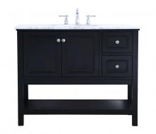 Elegant VF27042BK - 42 in. Single bathroom vanity set in Black