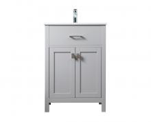 Elegant VF28824GR - Vanity Cabinet 2Dr W24''xD19''xH34" Grey