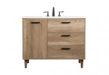 Elegant VF47042NT - 42 inch Single bathroom vanity in natural oak