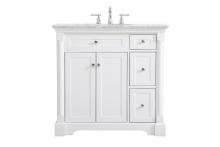 Elegant VF53036WH - 36 inch Single bathroom vanity in  White