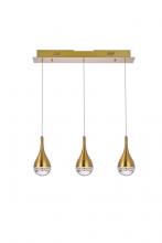 Elegant 3803D24SG - Amherst 24 inch LED pendant in satin gold