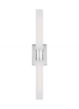  4665002-05 - Keaton modern industrial 2-light indoor dimmable large bath vanity wall sconce in chrome finish with