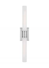  4665002-962 - Keaton modern industrial 2-light indoor dimmable large bath vanity wall sconce in brushed nickel sil