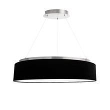 Dainolite CIR-2634C-SV-797 - 34W Chandelier, SV w/ BLK Shade