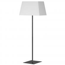 Dainolite GTC-S631F-MB-WH - 1LT Sq Base Floor Lamp, MB w/ WH Shade