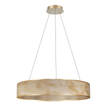 Dainolite NNA-2634LEDP-AGB-ALB - 34W Pendant, Aged Brass w/ Marble Alabaster Shade