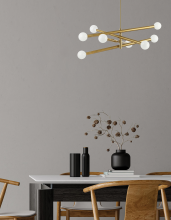 Dainolite WAN-398C-AGB - 8LT Chandelier, AGB