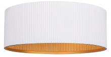 Canarm IFM1119A14WHG - REXTON 13.875 in. 2-Light 60-Watt Contemporary Matte White Flush Mount with Matte White