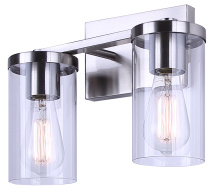 Canarm IVL1234A02BN - Britton 2-Light Vanity Fixture, Brushed Nickel Finish