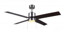 Canarm CF52TAT4BN-ES - TATE 52 in. Indoor Brushed Nickel Standard Ceiling Fan with Soft White Integrated LED