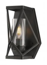  60/7301 - Zemi - 1 Light Sconce with Clear Glass - Black Finish