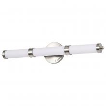  62/1535 - Kagen Medium Vanity; LED; Brushed Nickel Finish; White Acrylic Lens