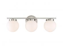Savoy House Meridian M80023BN - 3-Light Bathroom Vanity Light in Brushed Nickel
