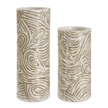 Uttermost 18272 - Uttermost Timber Swirl Earth Tone Vases Set/2