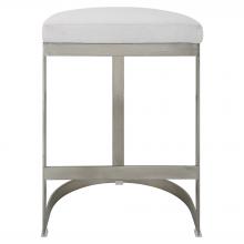  23687 - Uttermost Ivanna Backless Silver Counter Stool