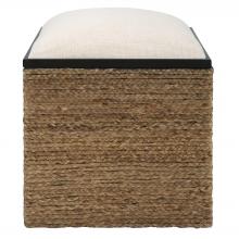 23735 - Uttermost Island Square Straw Accent Stool