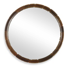 Uttermost 08259 - Uttermost Auger Amber Glass Round Mirror