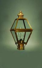 Northeast Lantern 1003-AB-CIM-CSG - Post Antique Brass Medium Base Socket With Chimney Clear Seedy Glass