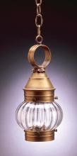  2012-DAB-MED-CLR - Onion Hanging No Cage Dark Antique Brass Medium Base Socket Clear Glass