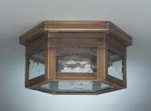 Northeast Lantern 4504-AC-MED-CSG - Flush Antique Copper Medium Base Socket Clear Seedy Glass