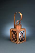 Northeast Lantern 5011-AC-MED-CSG - Can Top X-Bars Wall Antique Copper Medium Base Socket Clear Seedy Glass