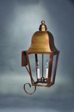 Northeast Lantern 6416-AC-LT2-CLR - Bracket Wall Fixture Bottom Scroll  Antique Copper Finish  2 Candelabra Sockets  Clear Gla