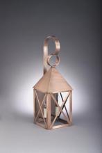 Northeast Lantern 7031-AC-LT2-CSG - Pyramid Top X-Bars Wall Antique Copper 2 Candelabra Sockets Clear Seedy Glass